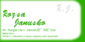 rozsa janusko business card